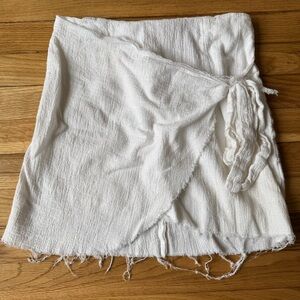 White Fox Wrap Skirt